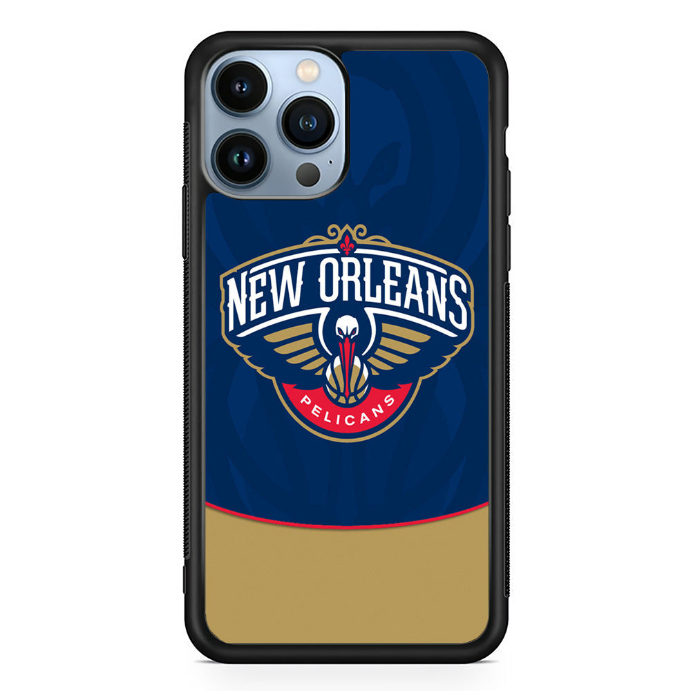 NBA Orleans Pelicans Blue iPhone 14 Pro Max Case
