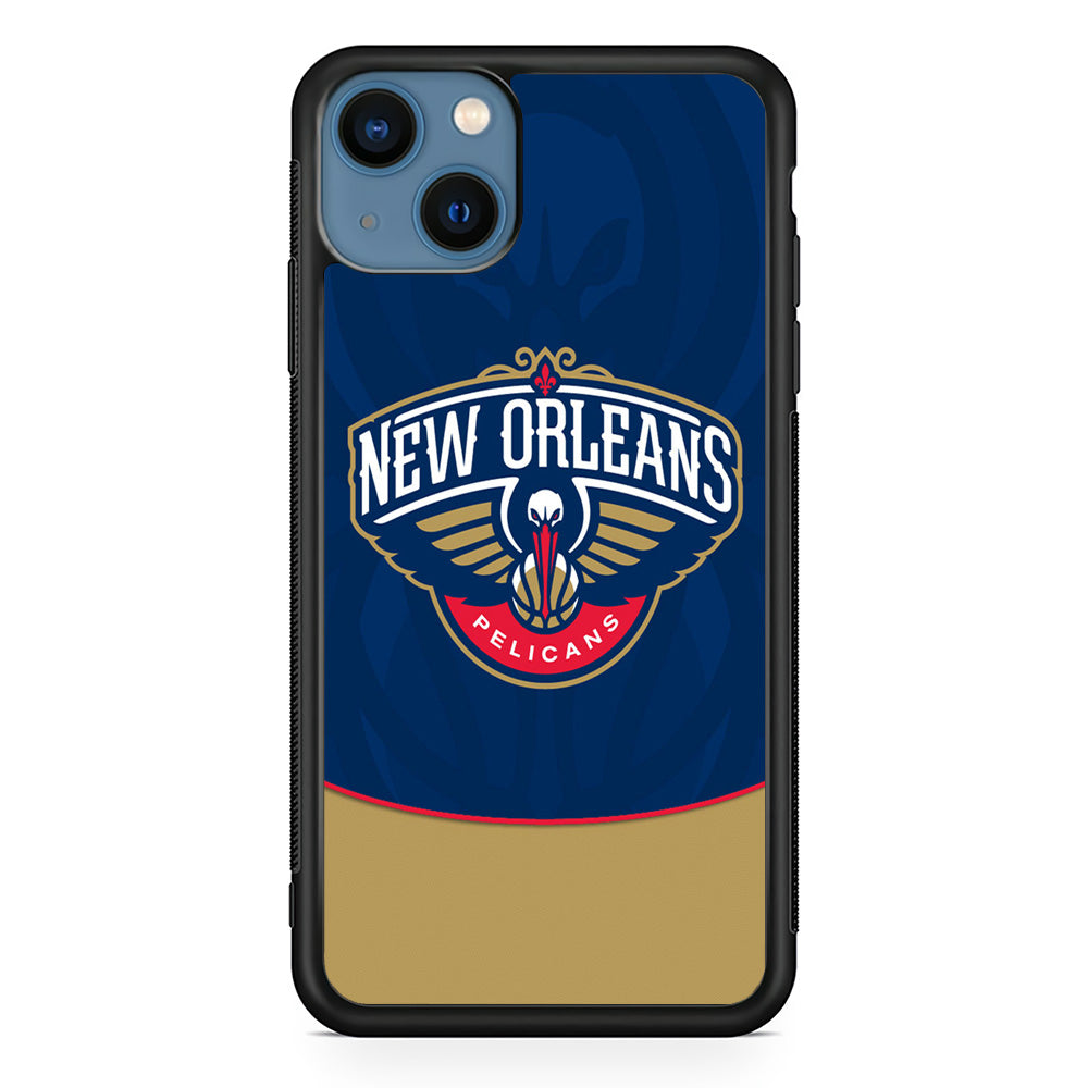NBA Orleans Pelicans Blue iPhone 14 Plus Case