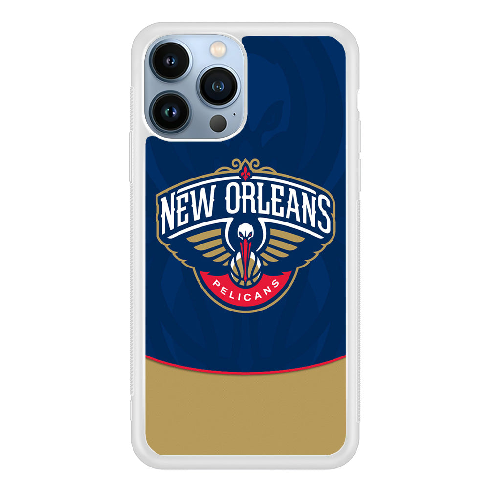 NBA Orleans Pelicans Blue iPhone 14 Pro Max Case