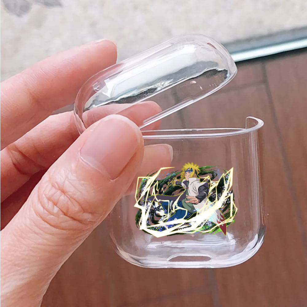 Naruto Minato Yellow Flash Protective Clear Case Cover For Apple Airpods