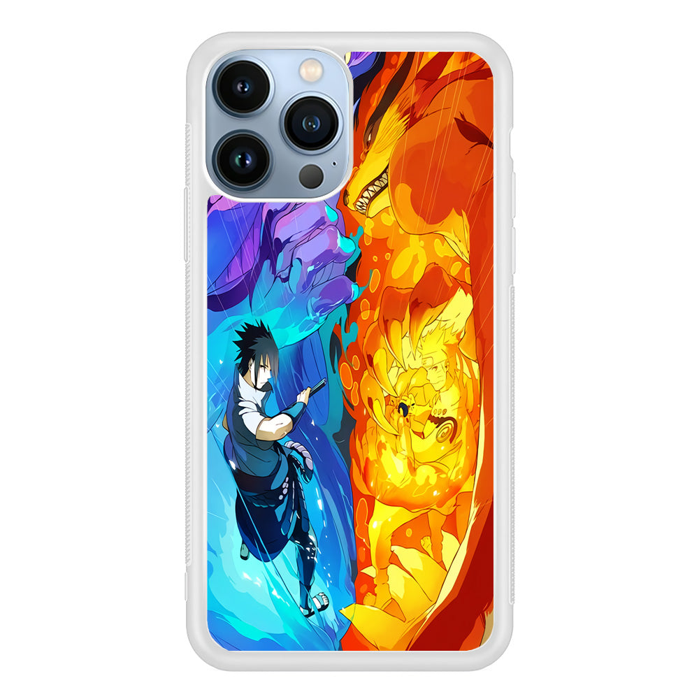 Naruto VS Sasuke Great fight iPhone 15 Pro Case