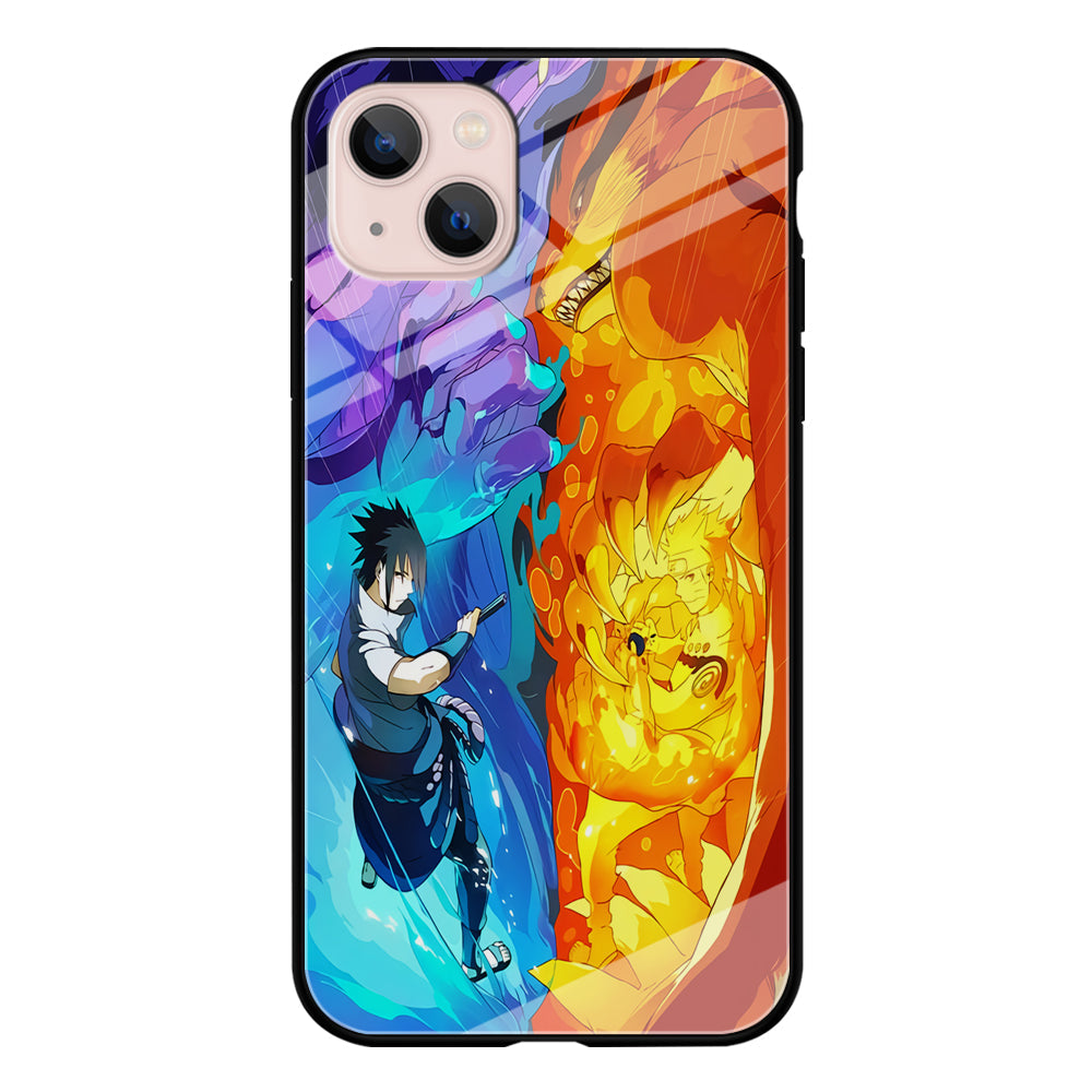 Naruto VS Sasuke Great fight iPhone 15 Plus Case