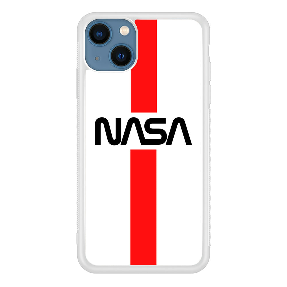 Nasa White Stripe Red iPhone 15 Case