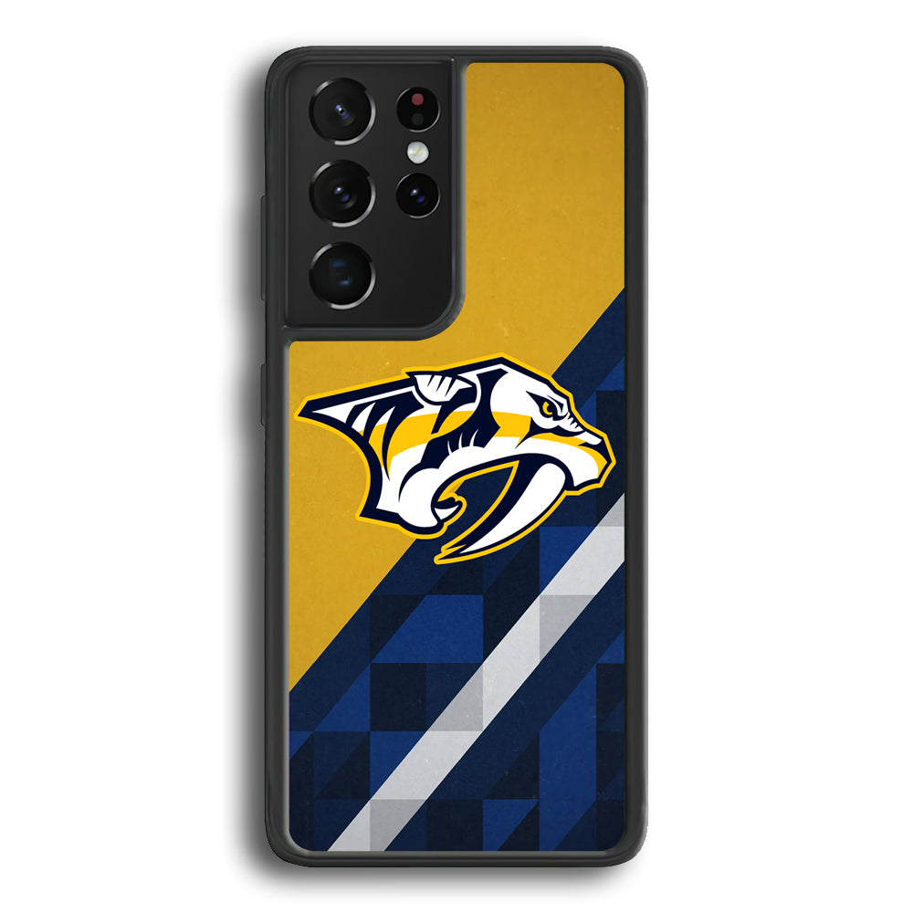 Nashville Predators Abstract Pattern Samsung Galaxy S23 Ultra Case - Ezzystore
