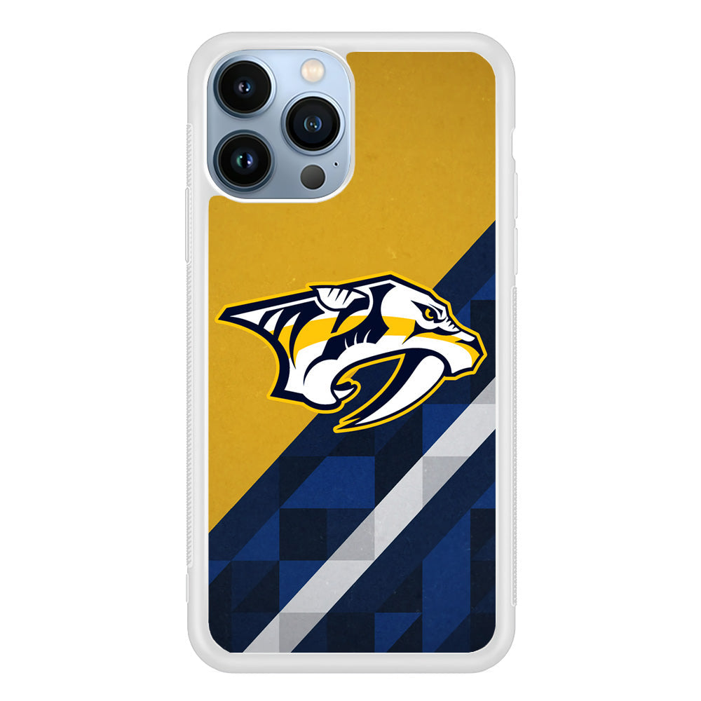 Nashville Predators Abstract Pattern iPhone 14 Pro Case