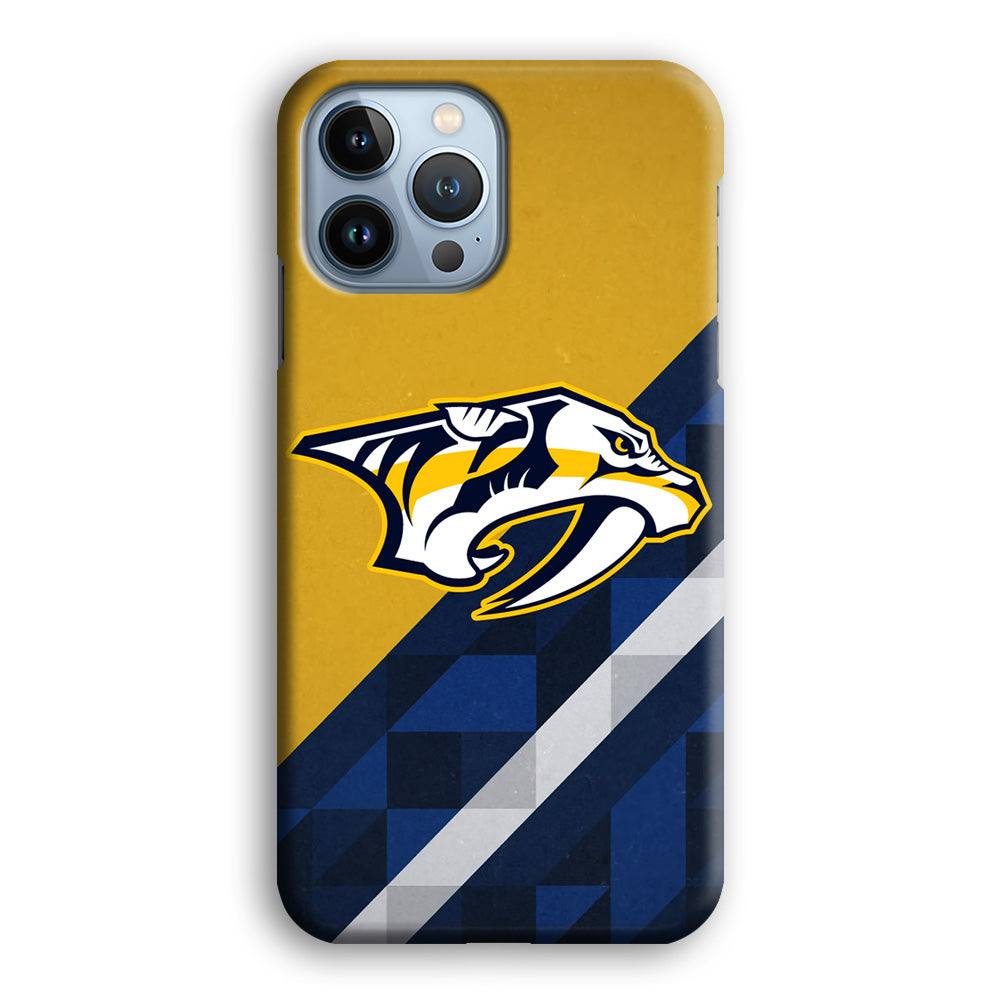 Nashville Predators Abstract Pattern iPhone 14 Pro Case
