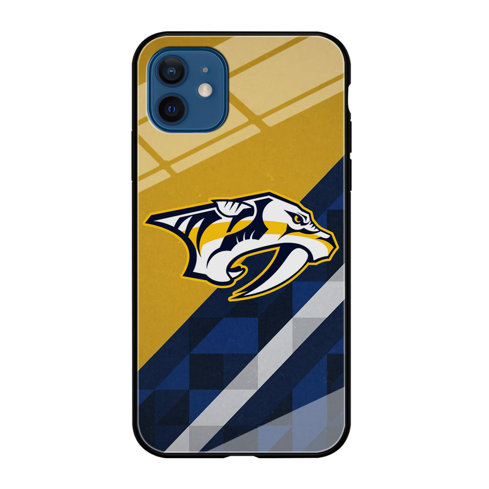 Nashville Predators Abstract Pattern iPhone 12 Case