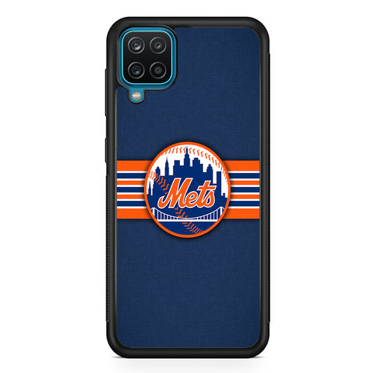 New Mets Stripe And Logo Samsung Galaxy A12 Case