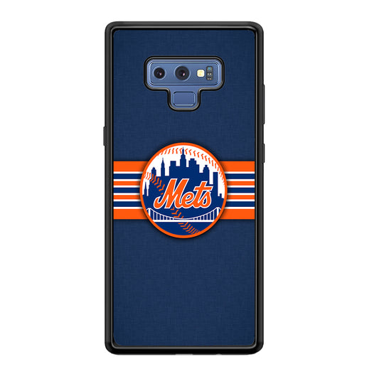 New Mets Stripe And Logo Samsung Galaxy Note 9 Case