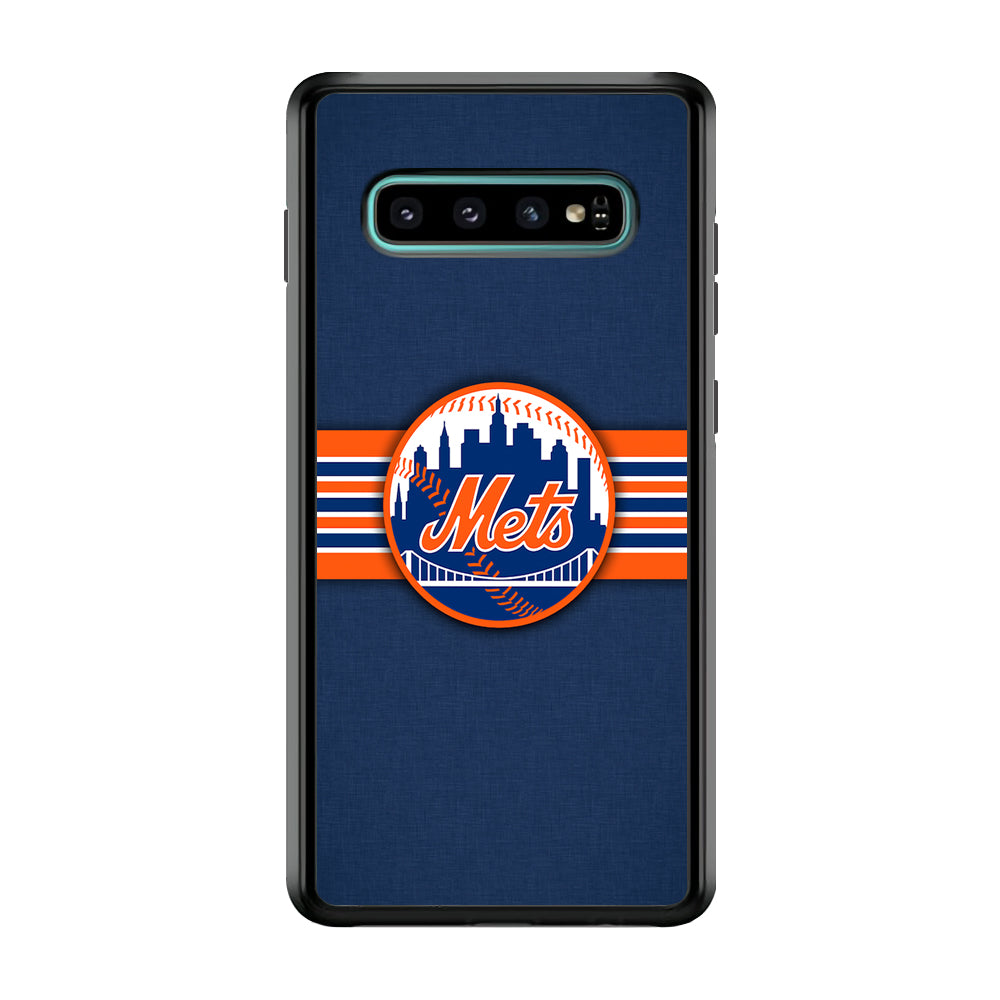 New Mets Stripe And Logo Samsung Galaxy S10 Plus Case
