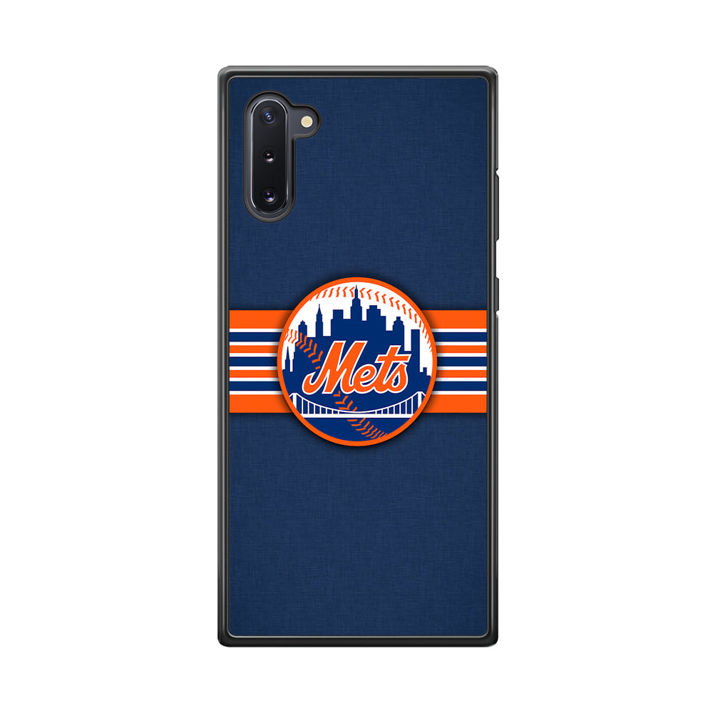 New Mets Stripe And Logo Samsung Galaxy Note 10 Case