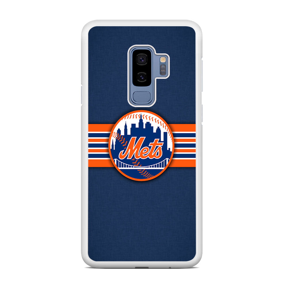New Mets Stripe And Logo Samsung Galaxy S9 Plus Case