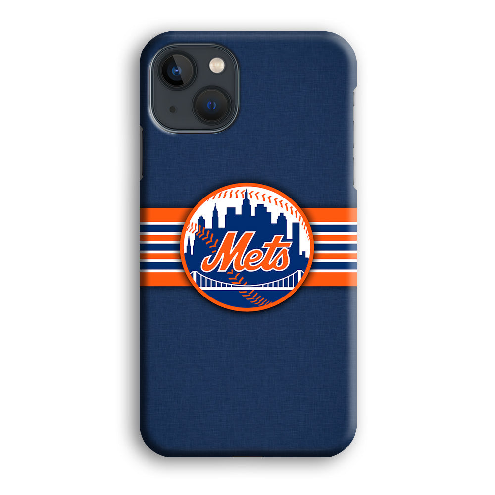 New Mets Stripe And Logo iPhone 13 Case