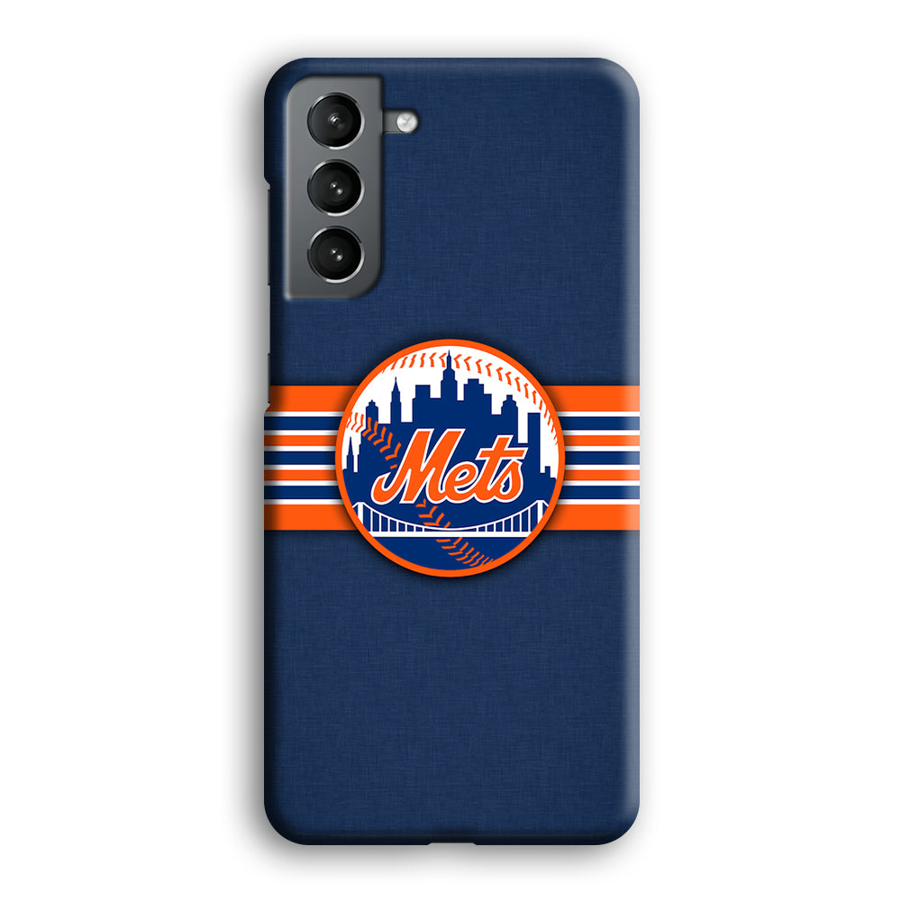 New Mets Stripe And Logo Samsung Galaxy S21 Case