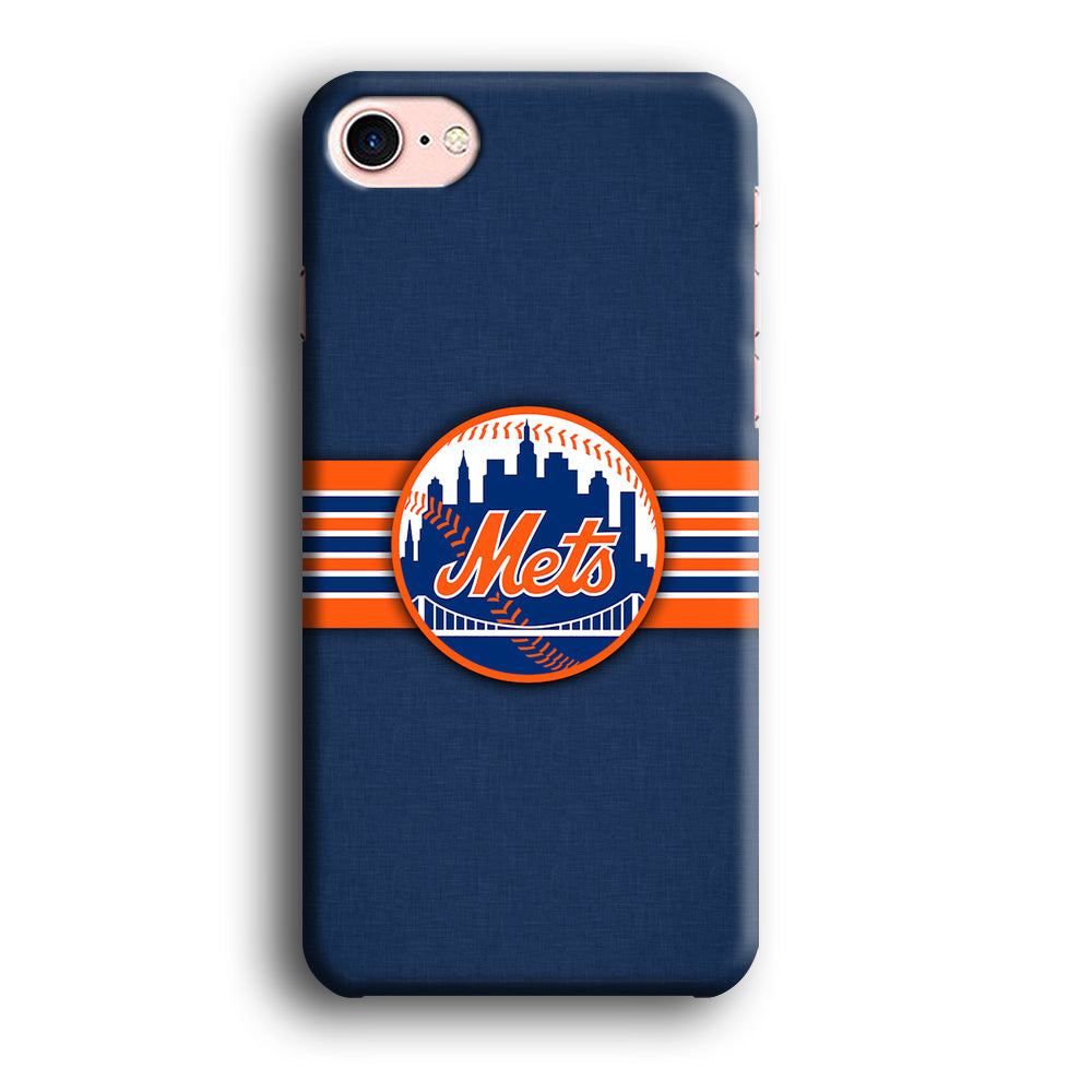 New Mets Stripe And Logo iPhone 8 Case