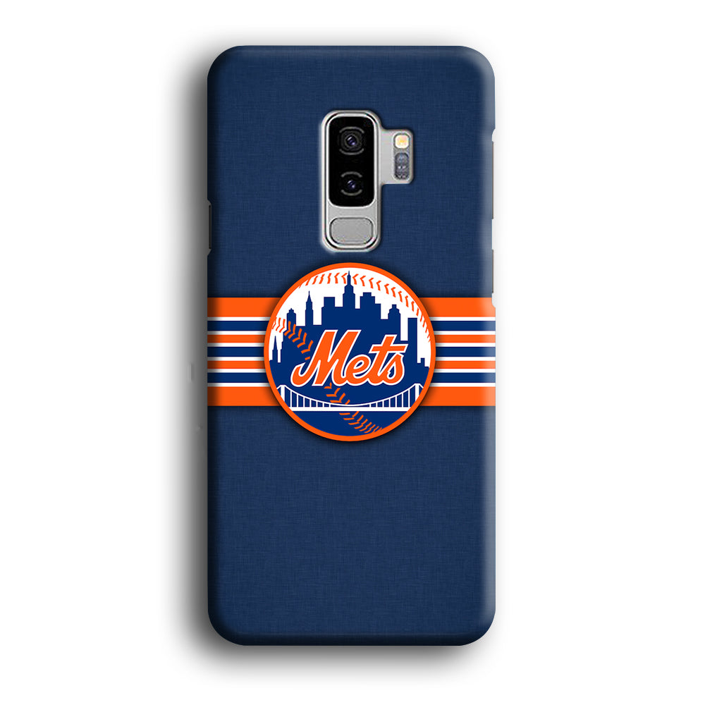 New Mets Stripe And Logo Samsung Galaxy S9 Plus Case