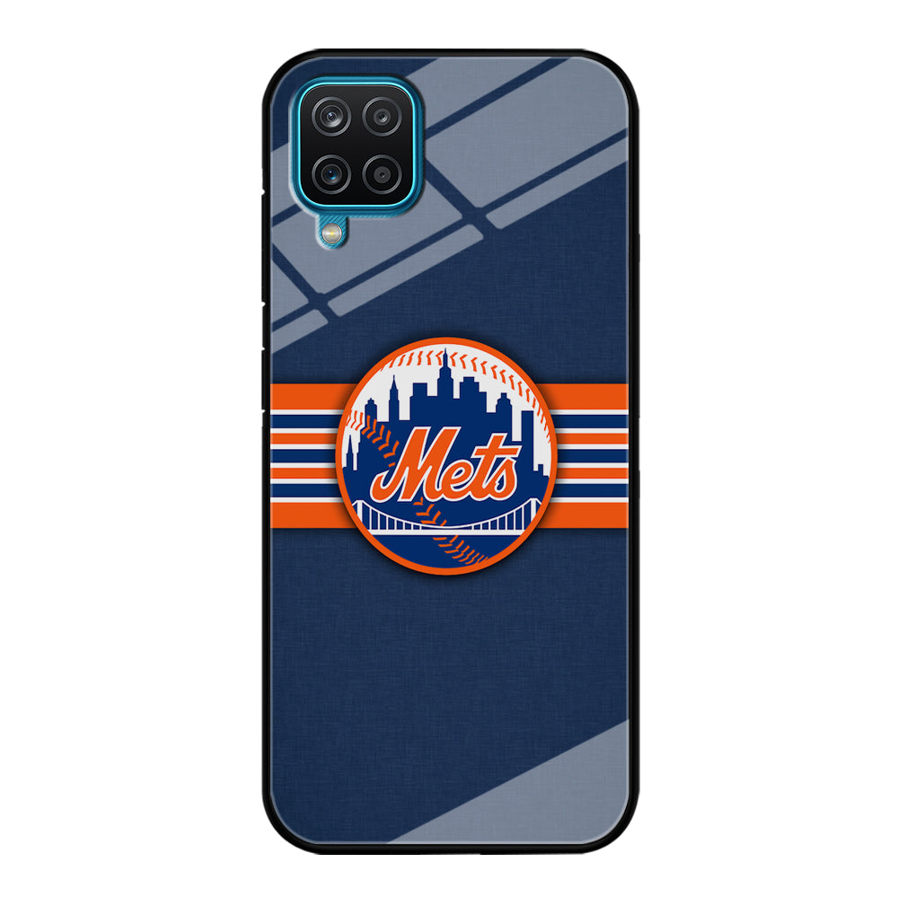 New Mets Stripe And Logo Samsung Galaxy A12 Case