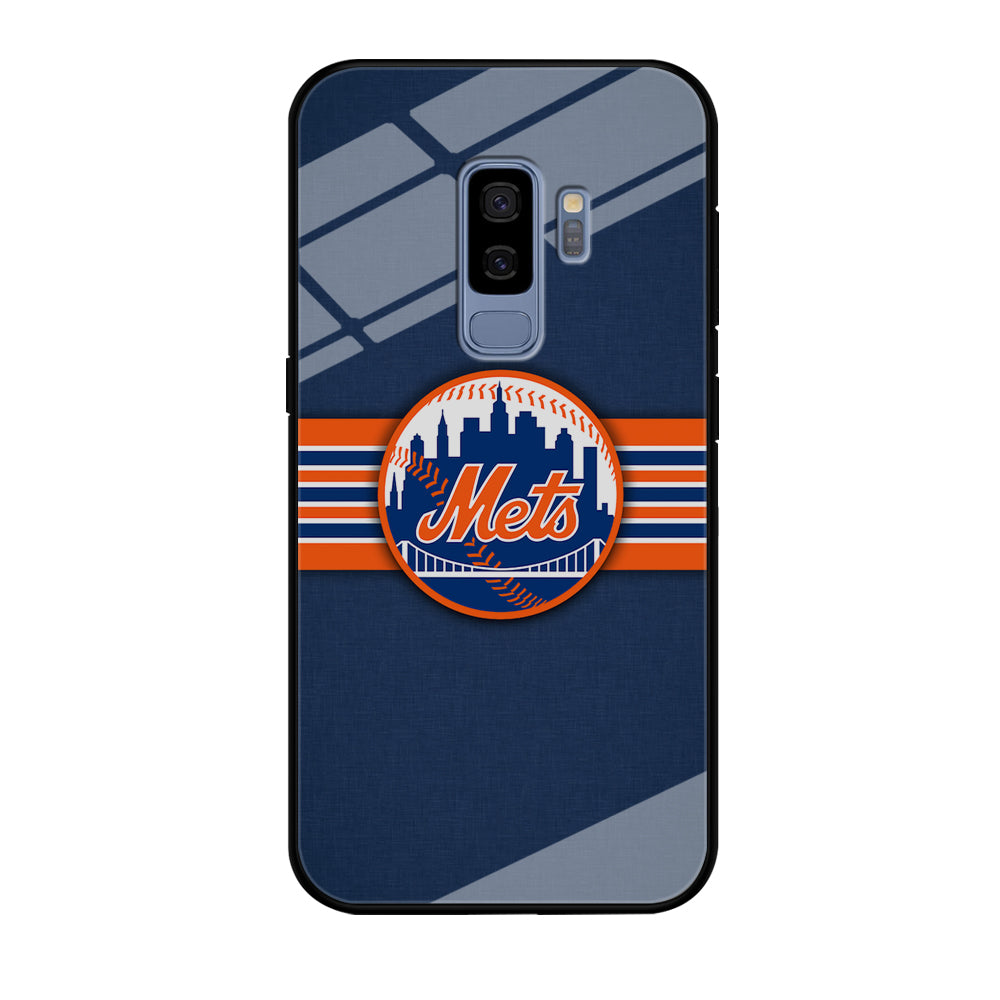 New Mets Stripe And Logo Samsung Galaxy S9 Plus Case