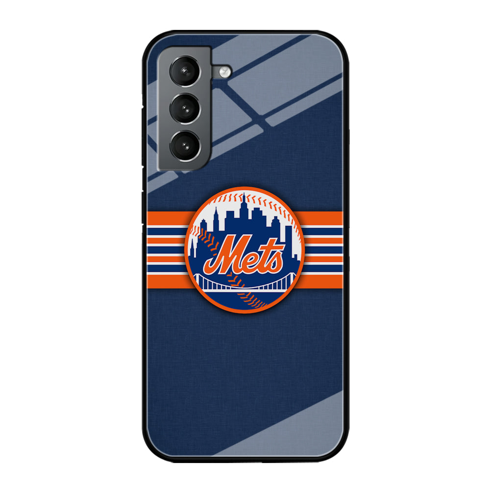 New Mets Stripe And Logo Samsung Galaxy S21 Case