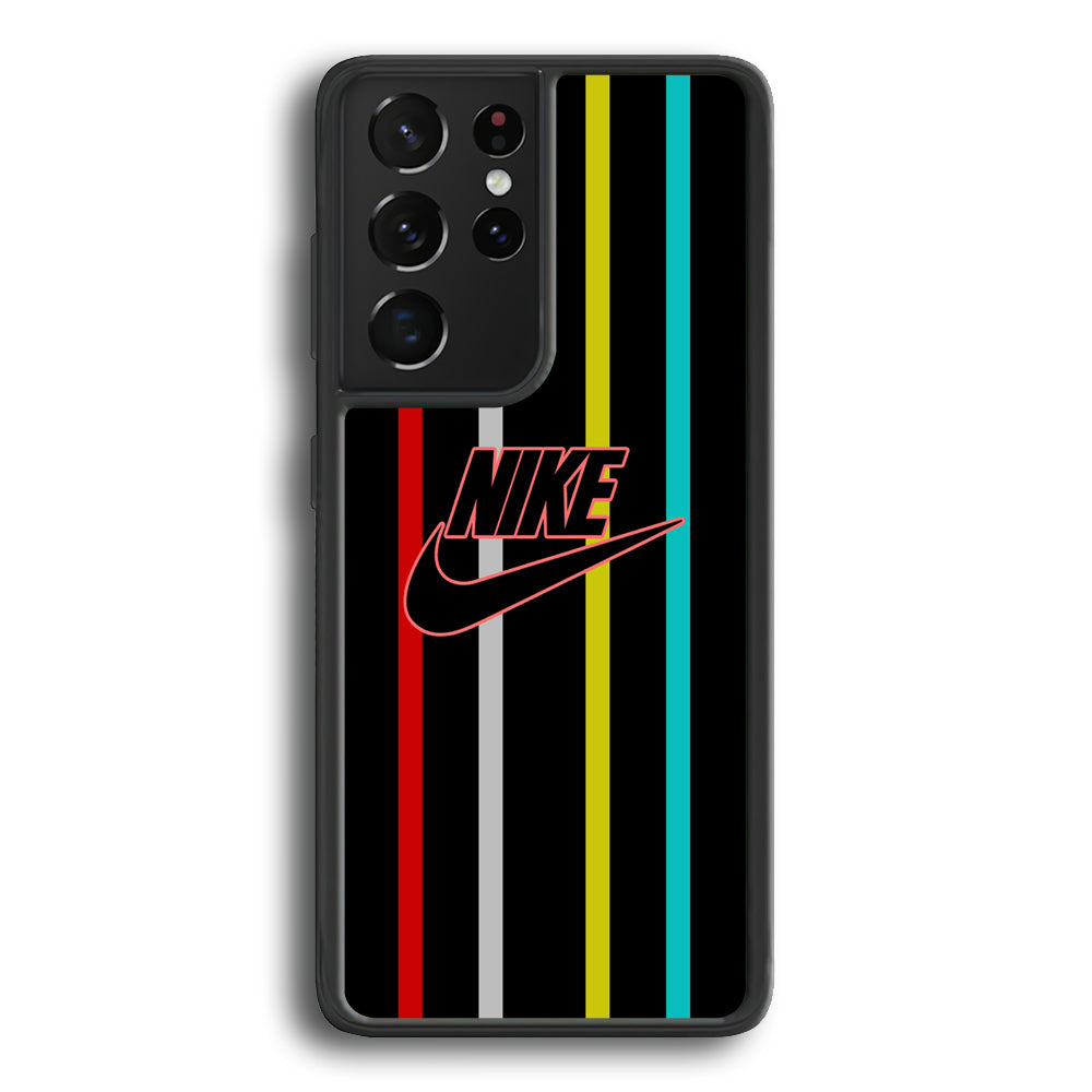 Nike Stripe Four Colour Samsung Galaxy S22 Ultra Case - Ezzystore