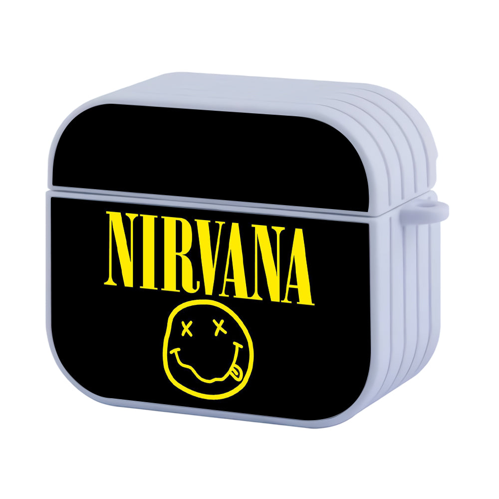 Nirvana Logo Smiley Hard Plastic Case Cover For Apple Airpods 3