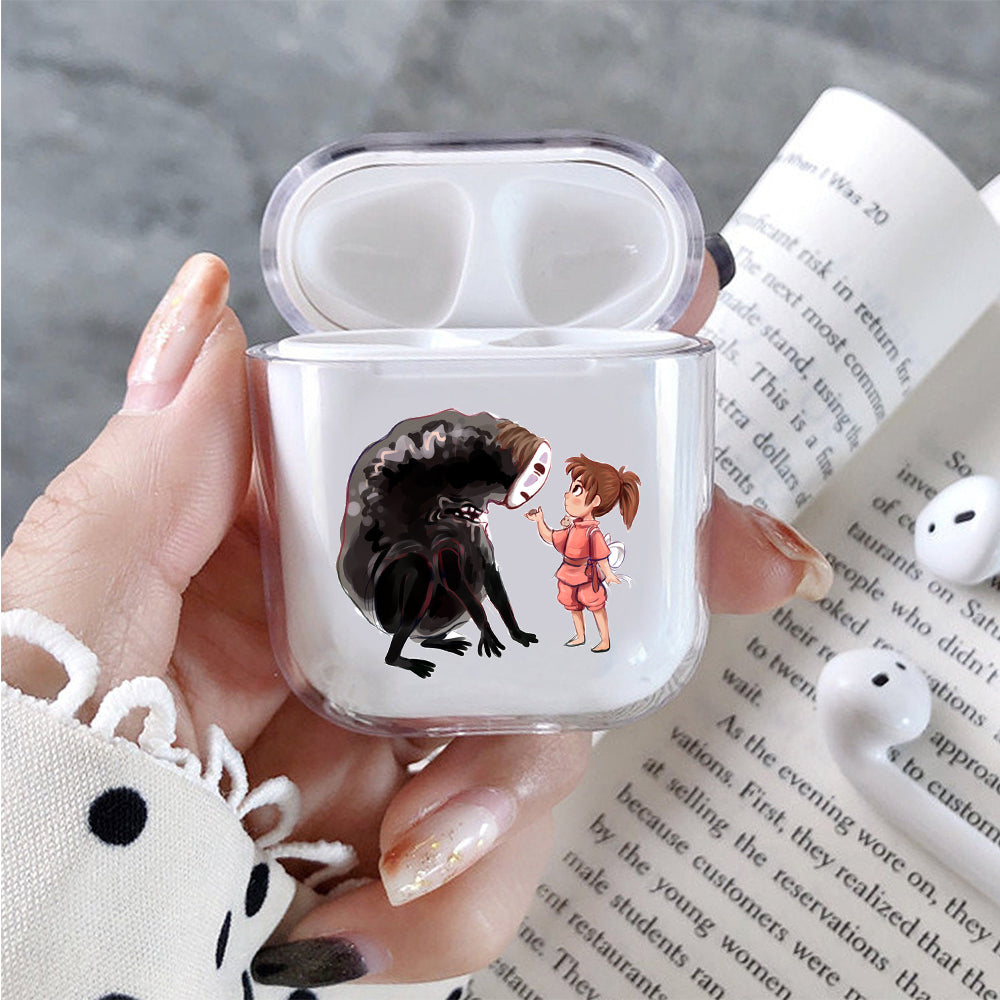 No Face With Chihiro Cute Protective Clear Case Cover For Apple Airpods