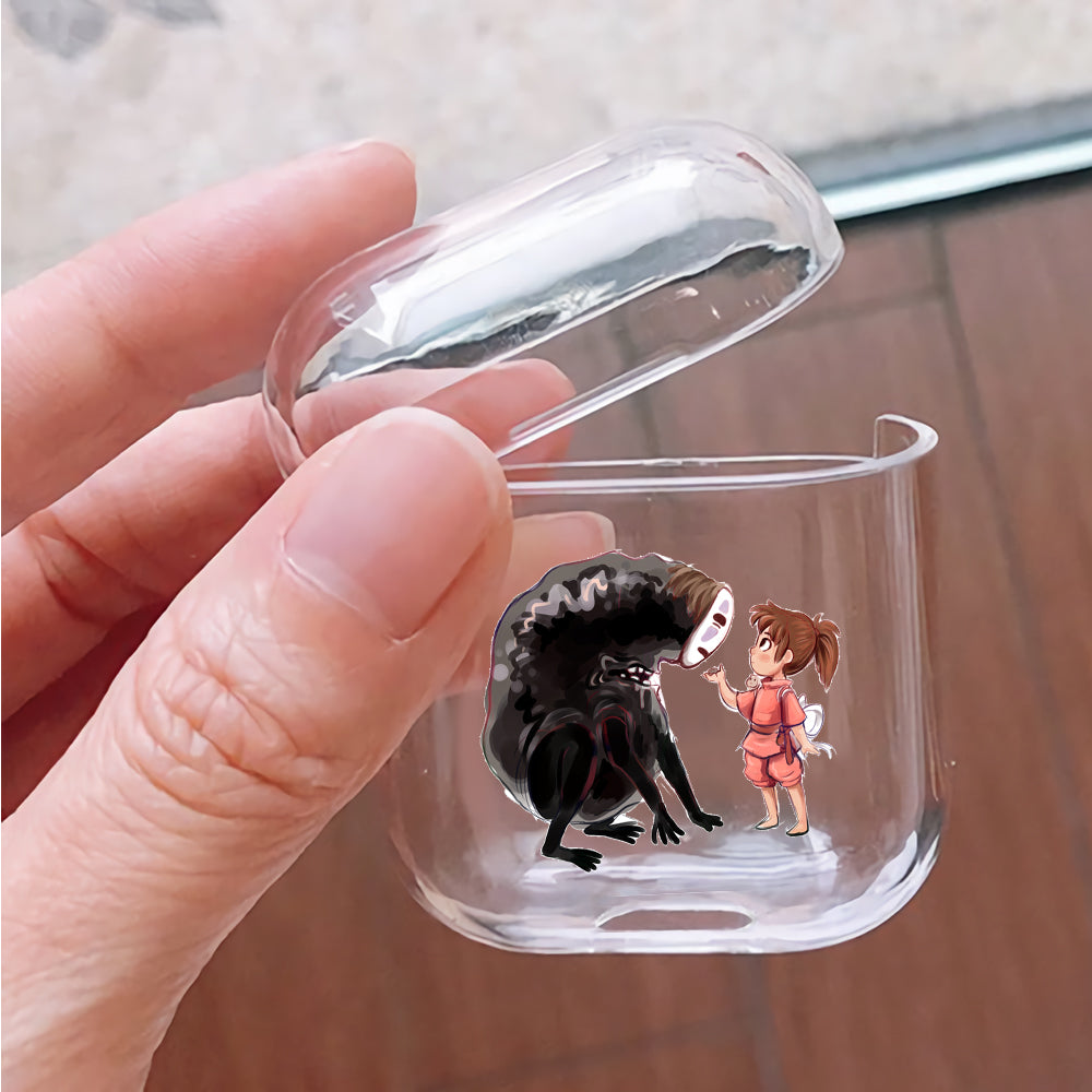 No Face With Chihiro Cute Protective Clear Case Cover For Apple Airpods