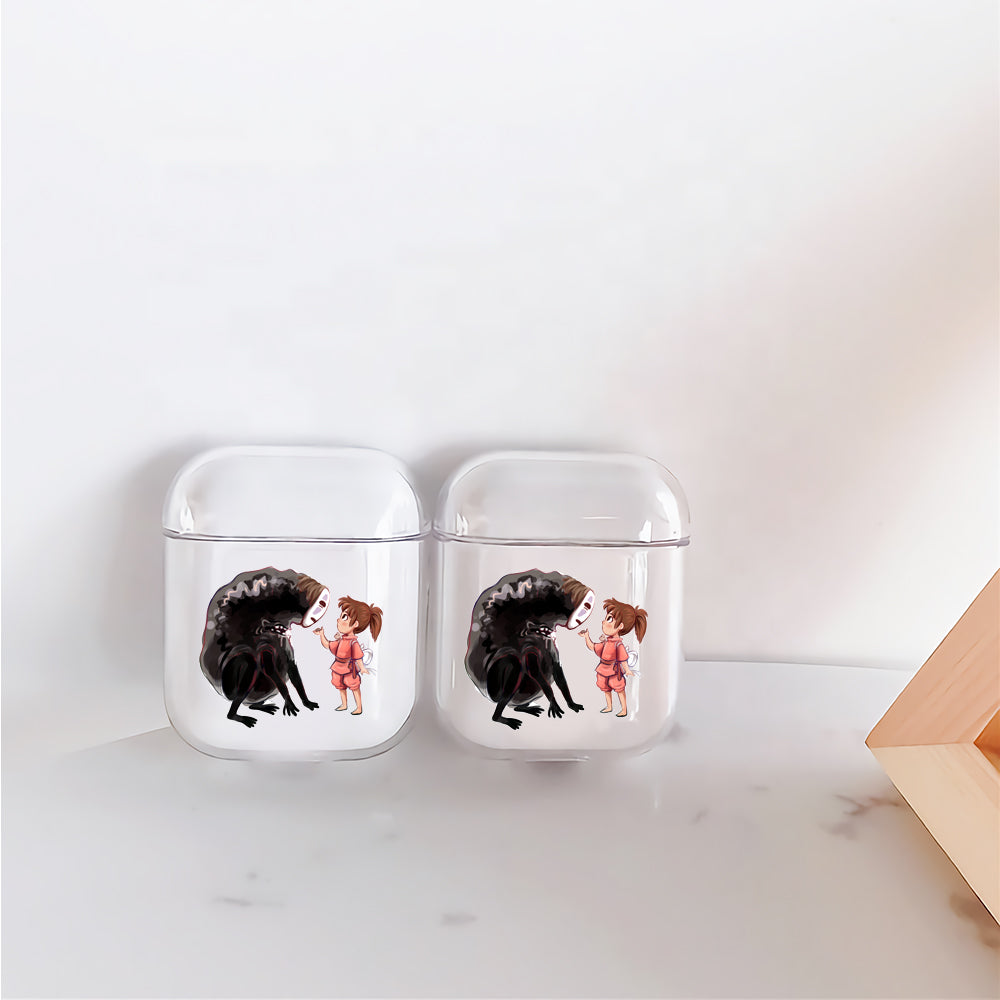 No Face With Chihiro Cute Protective Clear Case Cover For Apple Airpods