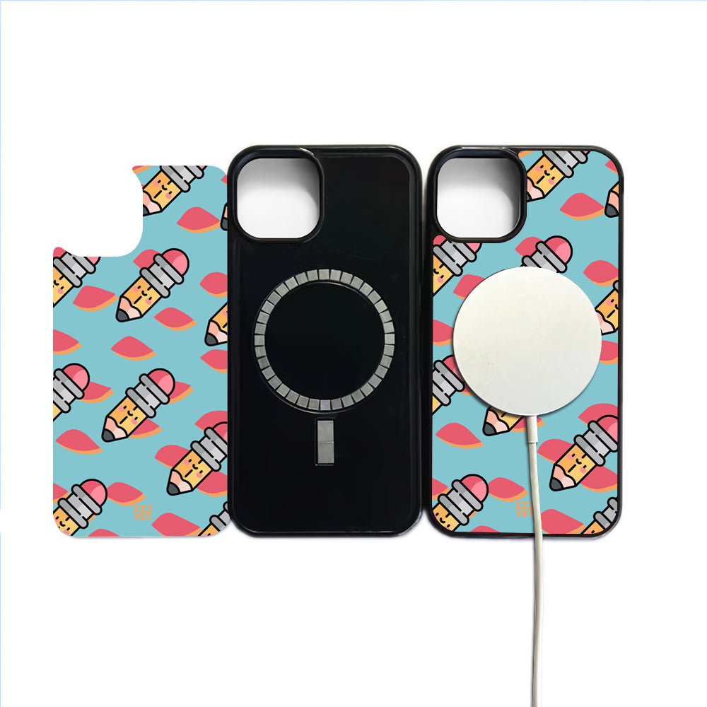 Office Log Tools Complete Pencil with Eraser Magsafe iPhone Case