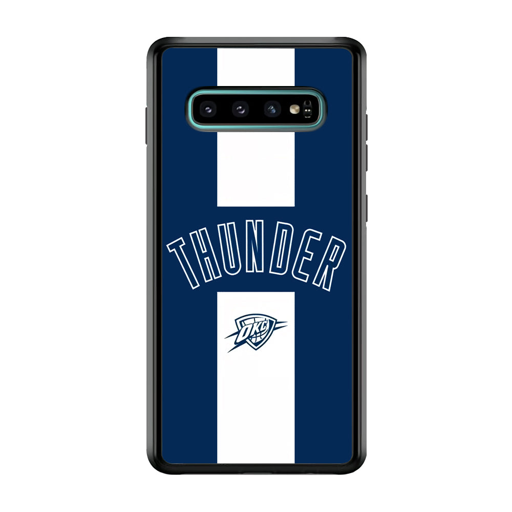 Oklahoma City Thunder Stripe White Samsung Galaxy S10 Plus Case