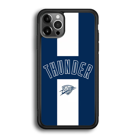 Oklahoma City Thunder Stripe White iPhone 12 Pro Case