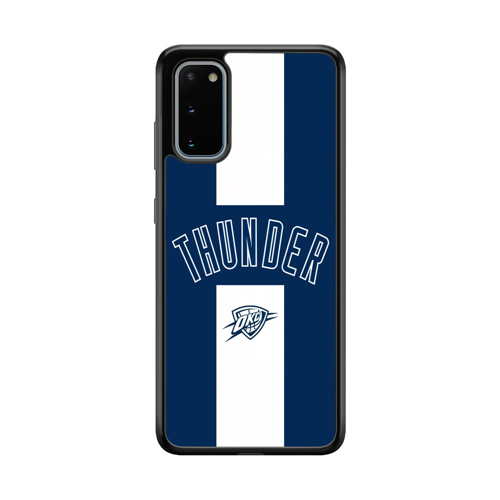 Oklahoma City Thunder Stripe White Samsung Galaxy S20 Case
