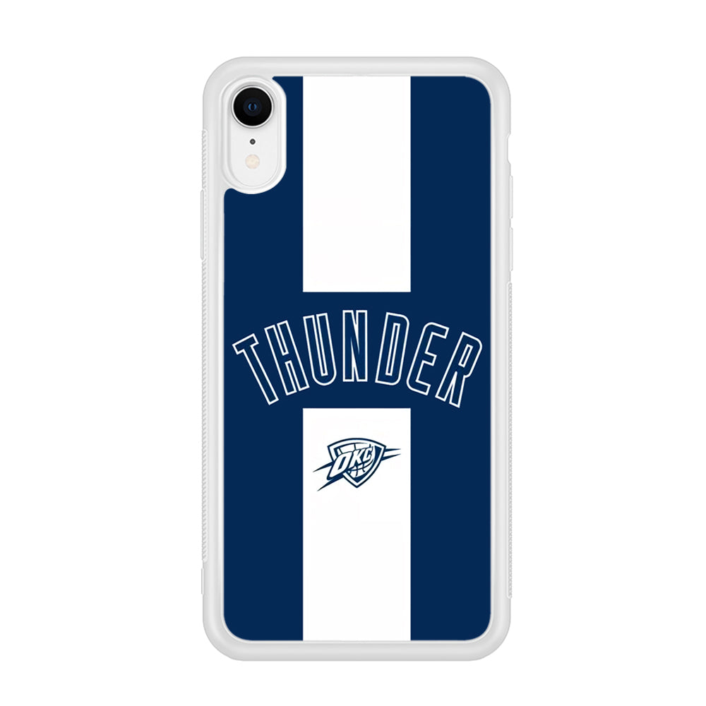 Oklahoma City Thunder Stripe White iPhone XR Case