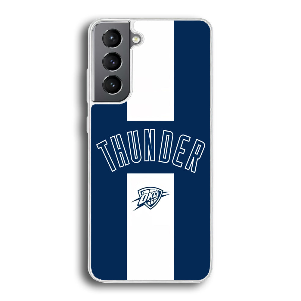 Oklahoma City Thunder Stripe White Samsung Galaxy S21 Case