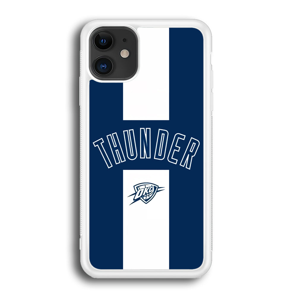Oklahoma City Thunder Stripe White iPhone 12 Case
