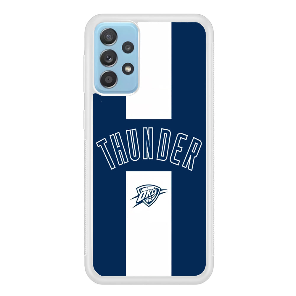 Oklahoma City Thunder Stripe White Samsung Galaxy A52 Case