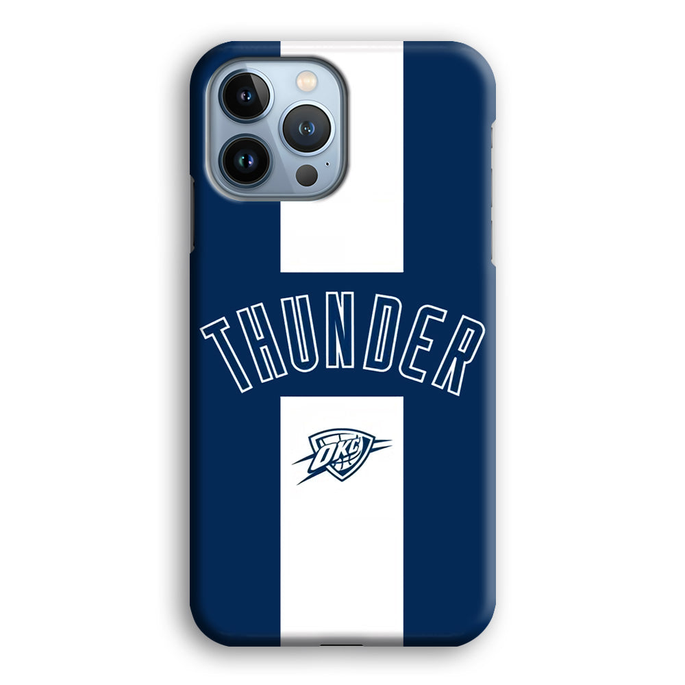 Oklahoma City Thunder Stripe White iPhone 14 Pro Case