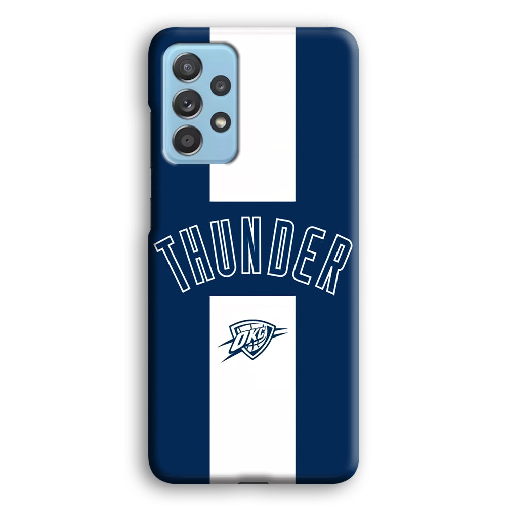 Oklahoma City Thunder Stripe White Samsung Galaxy A52 Case