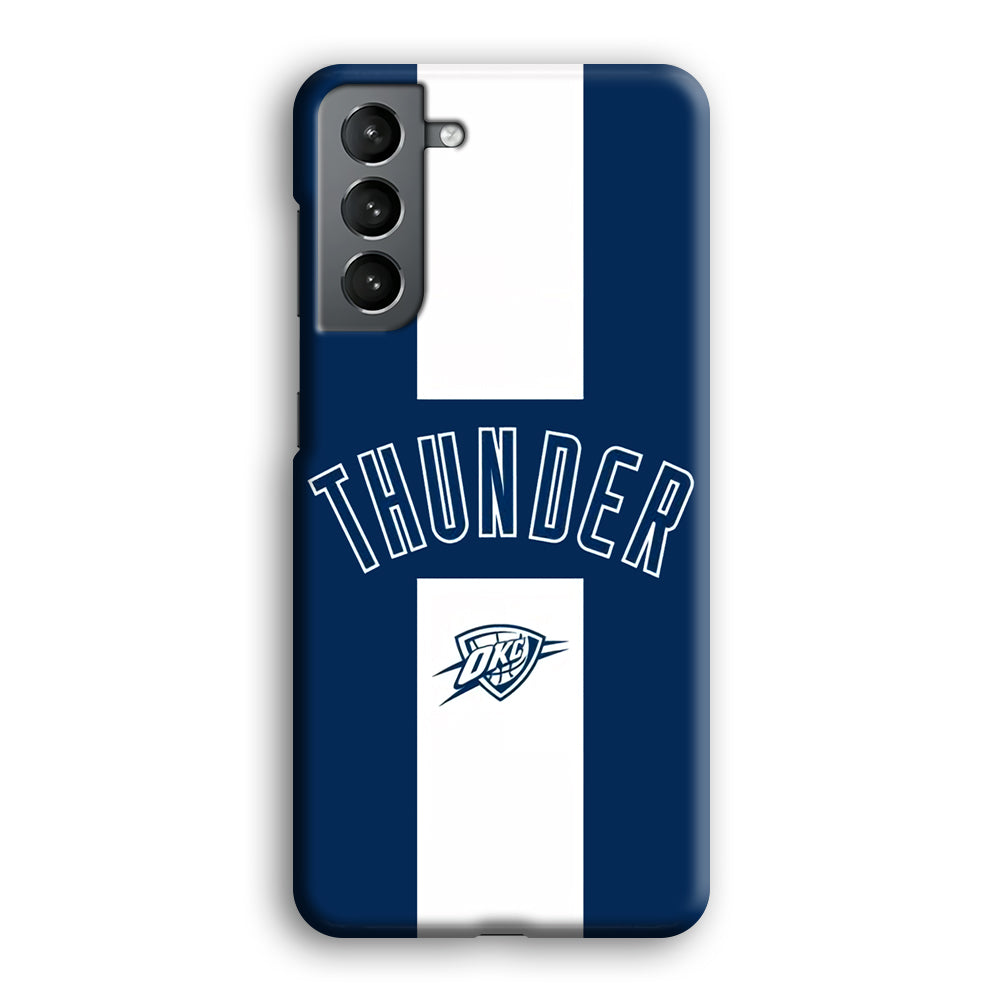 Oklahoma City Thunder Stripe White Samsung Galaxy S21 Case
