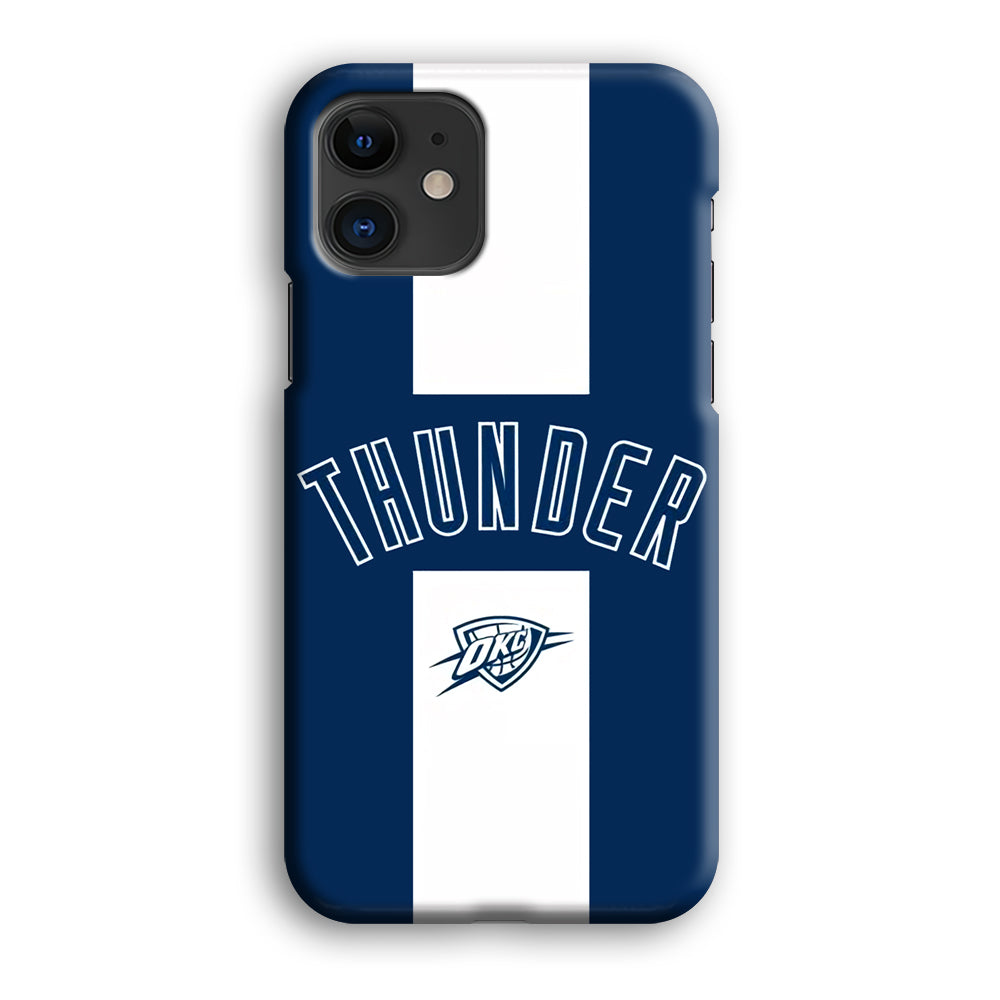 Oklahoma City Thunder Stripe White iPhone 12 Case