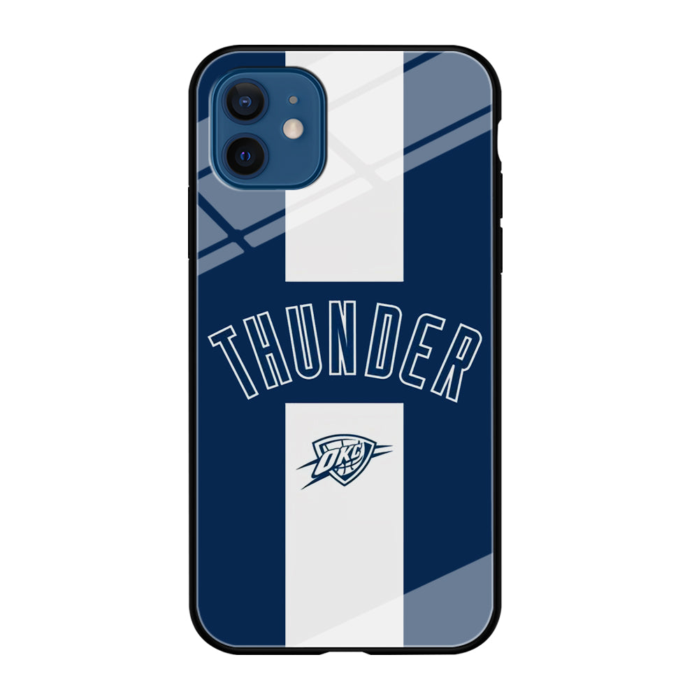 Oklahoma City Thunder Stripe White iPhone 12 Case