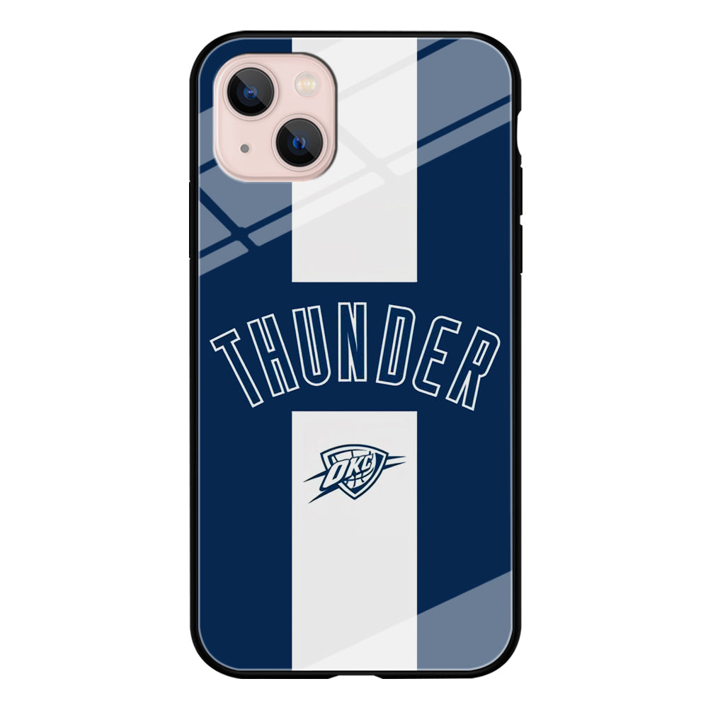 Oklahoma City Thunder Stripe White iPhone 14 Plus Case