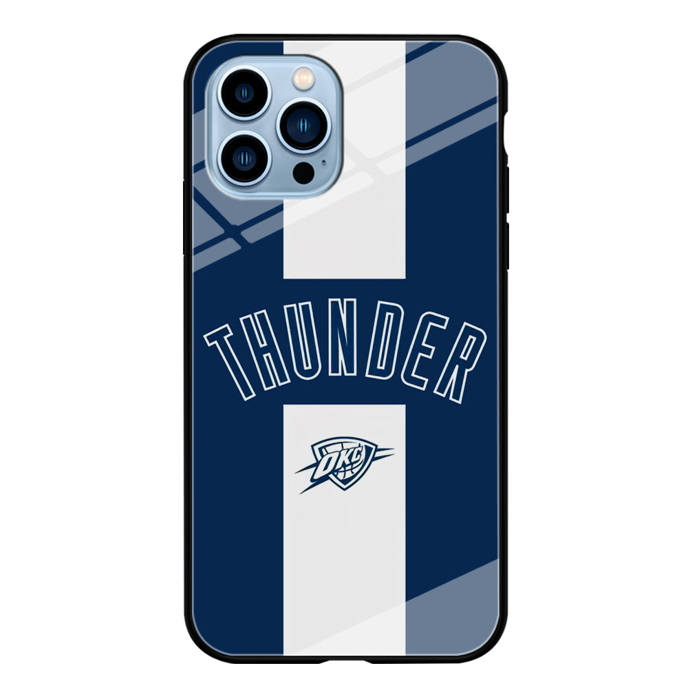 Oklahoma City Thunder Stripe White iPhone 14 Pro Case