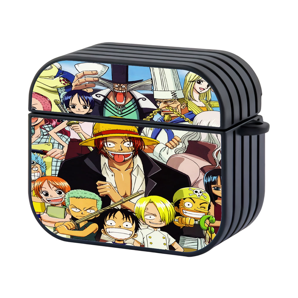 One Piece Luffy Family Hard Plastic Case Cover For Apple Airpods 3