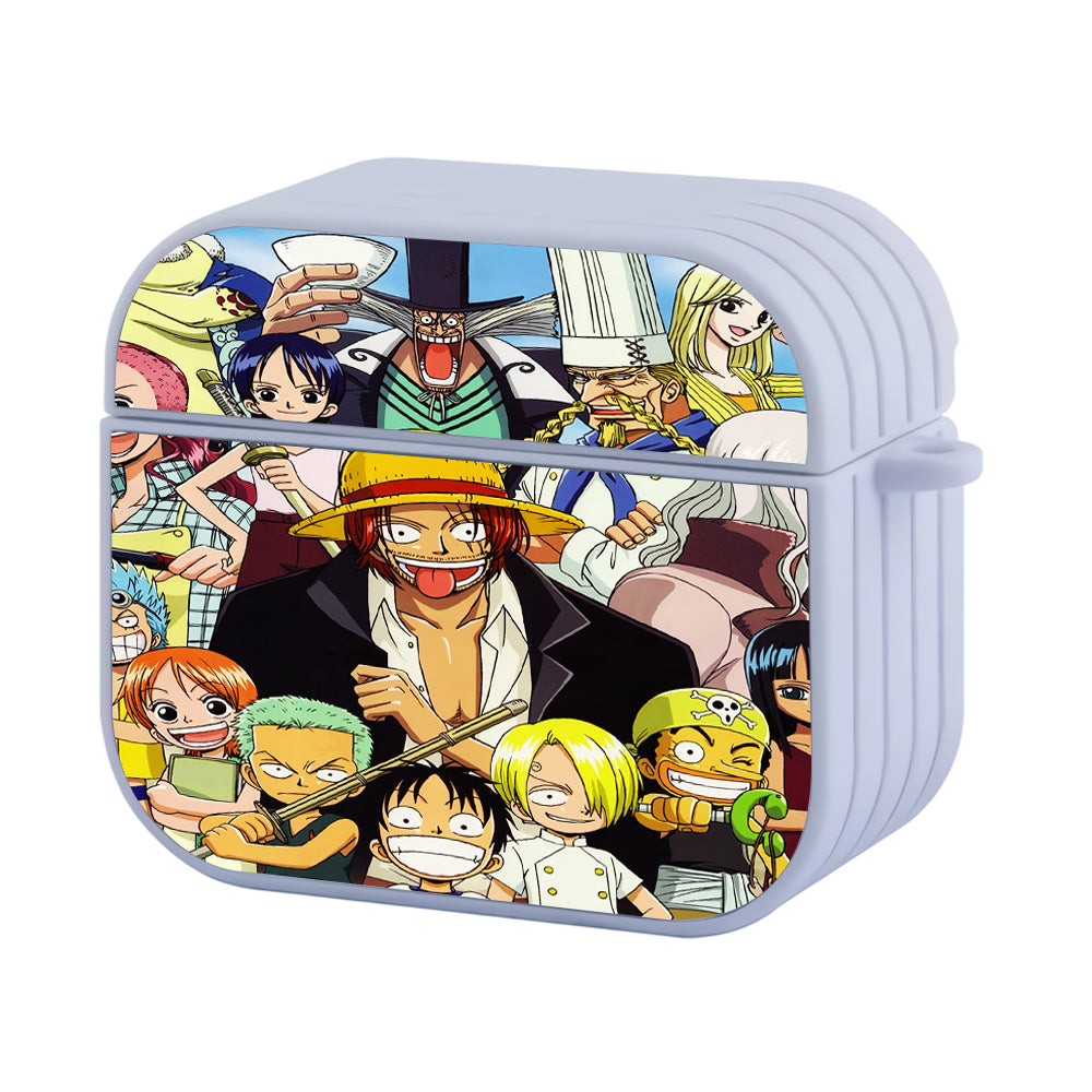 One Piece Luffy Family Hard Plastic Case Cover For Apple Airpods 3