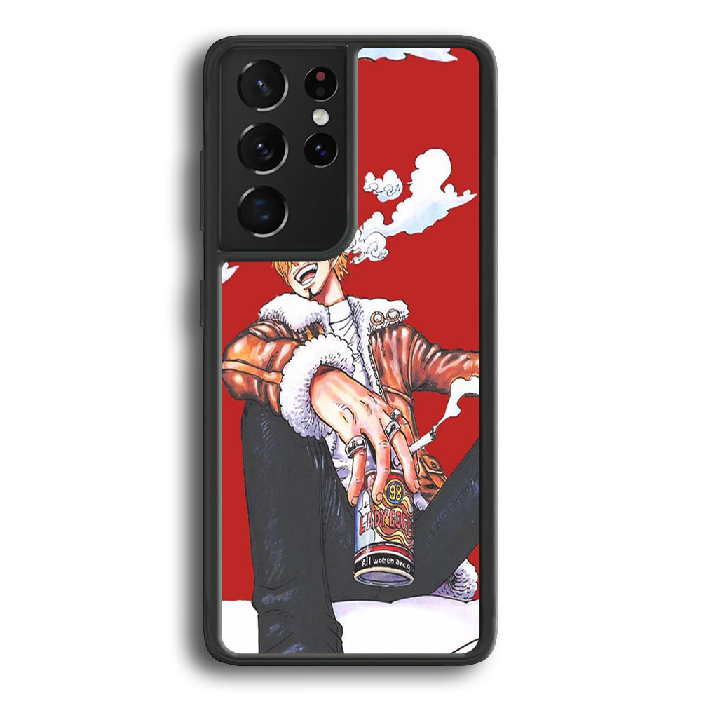 One Piece Sanji Smoker Samsung Galaxy S22 Ultra Case - Ezzystore