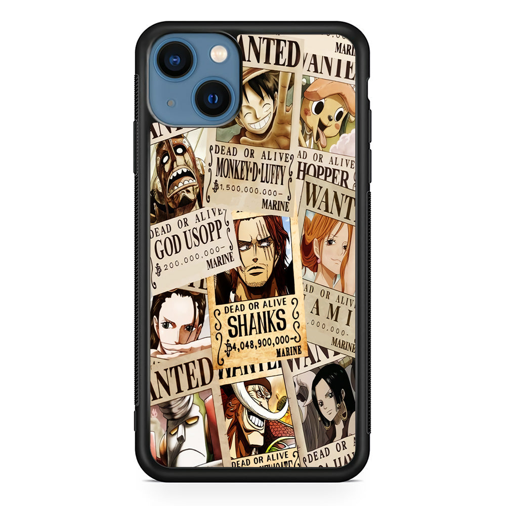 One Piece Wanted Poster iPhone 15 Plus Case