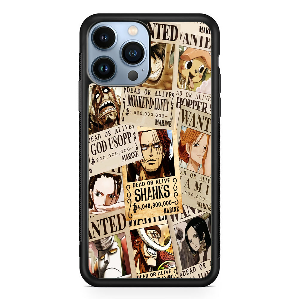 One Piece Wanted Poster iPhone 15 Pro Case