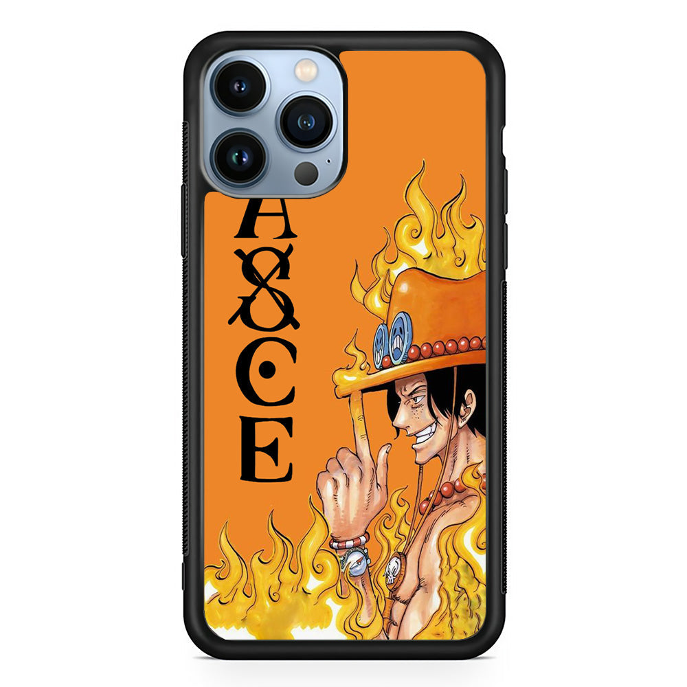 One Piece Ace Orange Tatto iPhone 15 Pro Case