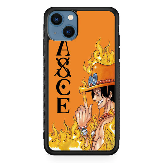 One Piece Ace Orange Tatto iPhone 15 Case